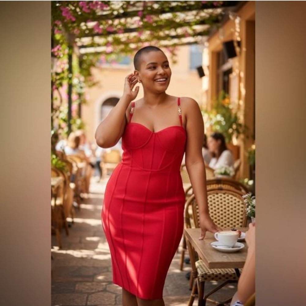 ✨️❤️NWT FASHION NOVA STUNNING RED DRESS/ NWOT/2X✨️❤️😍